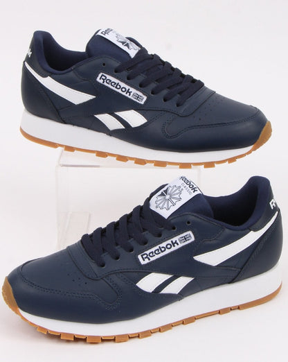 Reebok Classic Leder-Sneaker Marineblau/Weiß