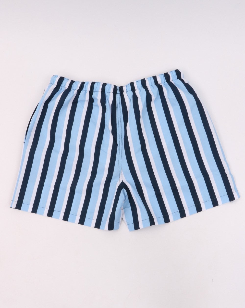 Ellesse – Gestreifte Badeshorts Marineblau/Hellblau