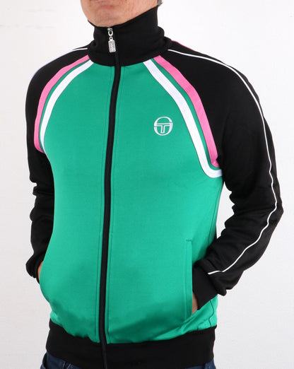 Sergio Tacchini Ghibli Trainingsjacke Frisches Grün/Schwarz/Pink