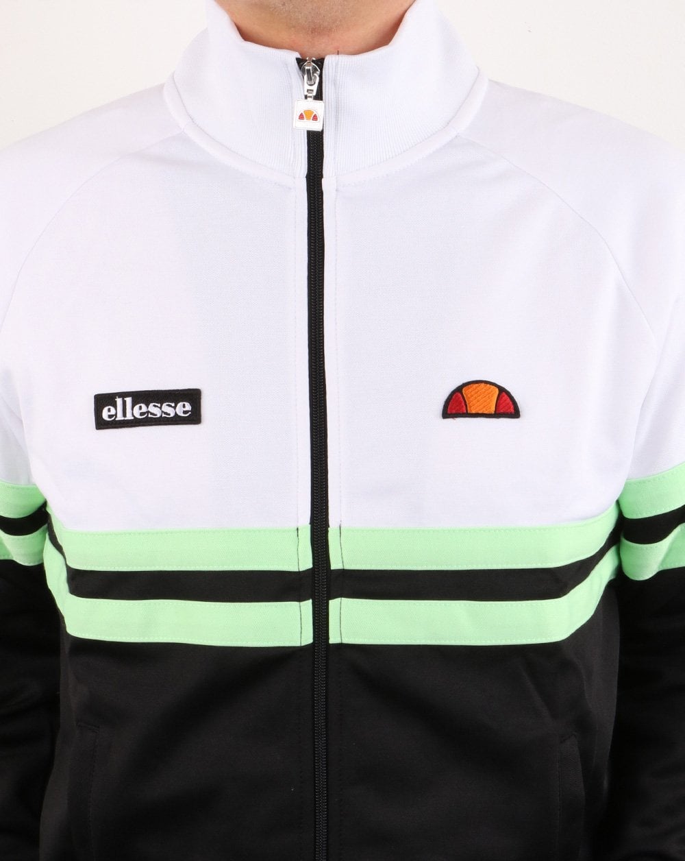 Ellesse Rimini Trainingsjacke Weiß/Schwarz/Grün