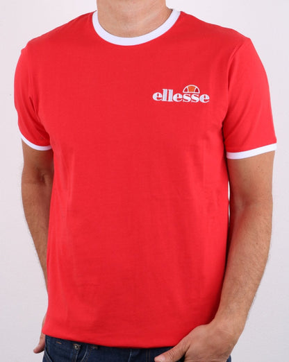 Ellesse Ringer T-Shirt Rot