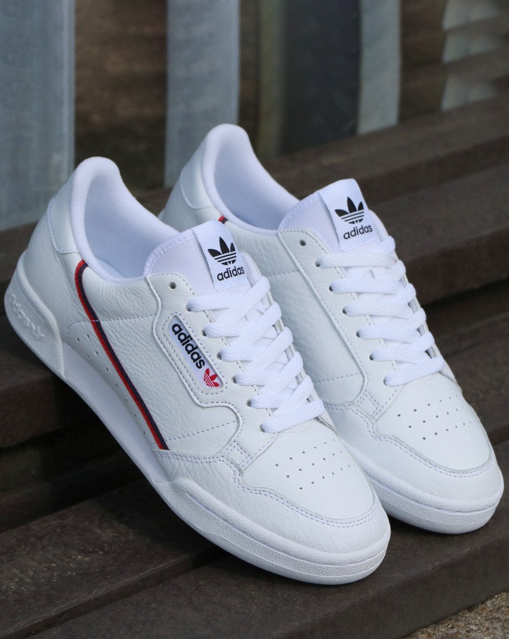 Adidas Continental 80 Sneakers Weiß/Rot/Marineblau