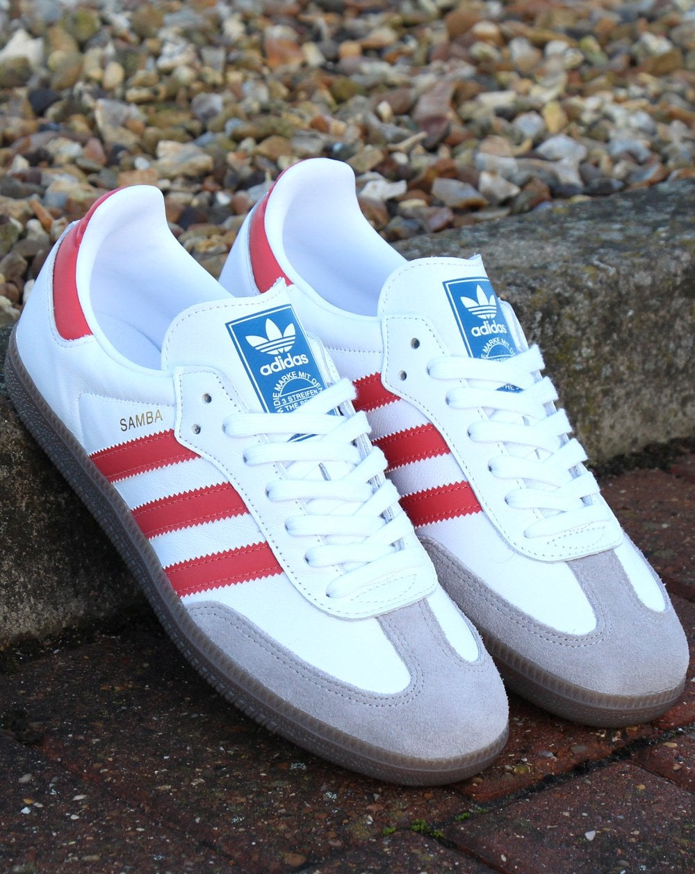 Adidas Samba Og Trainer Weiß/Trace Scarlet