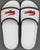 Lacoste Croco Sliders White/Navy/Red