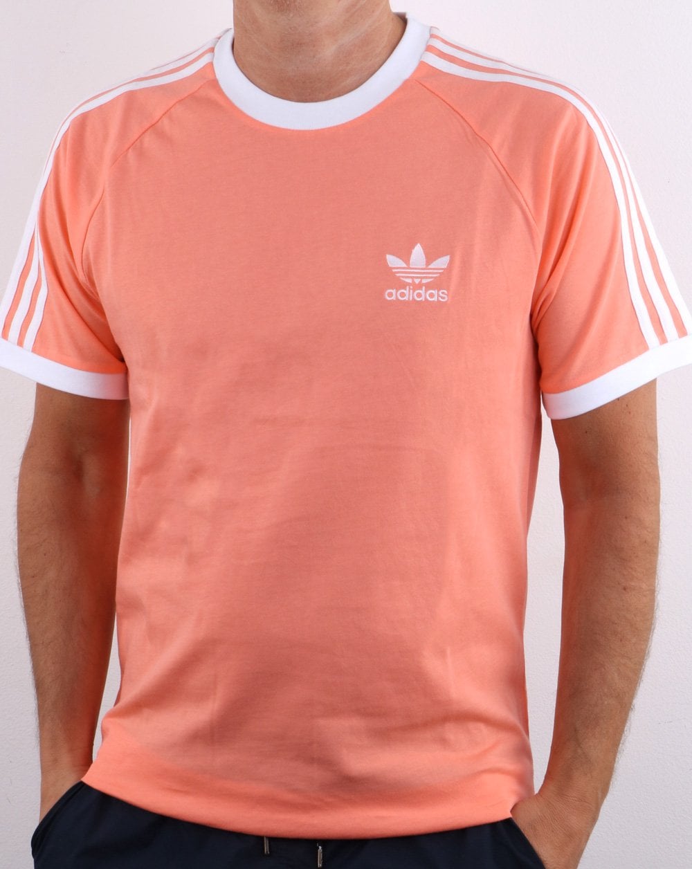 Adidas Originals 3-Streifen-T-Shirt Koralle