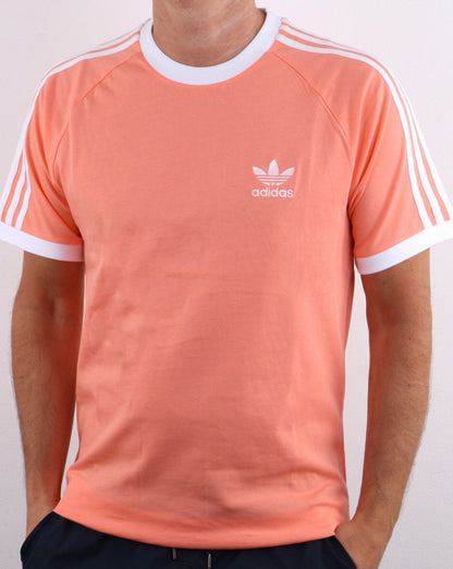 Adidas Originals 3-Streifen-T-Shirt Koralle