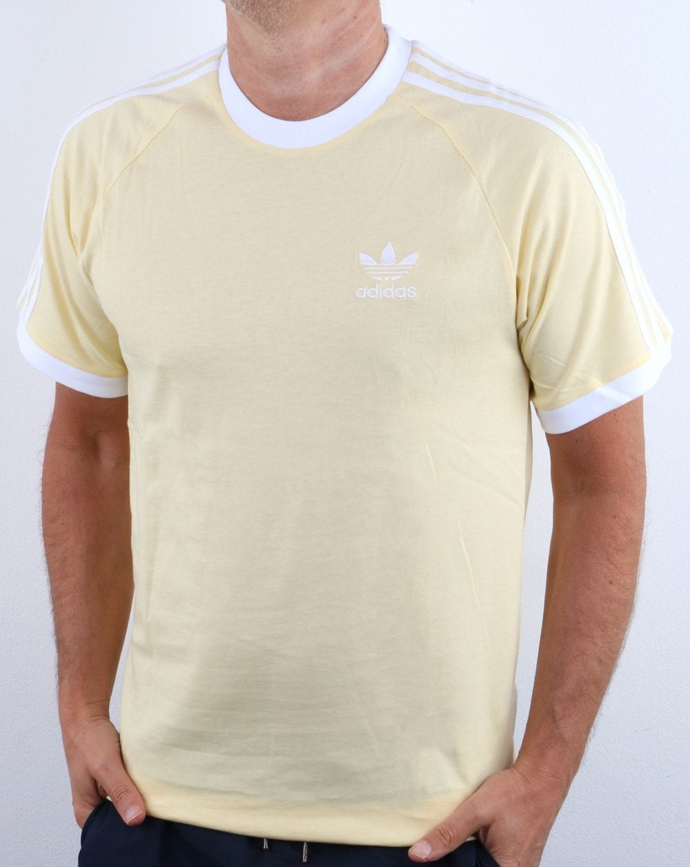 Adidas Originals 3 Stripes T Shirt Easy Yellow