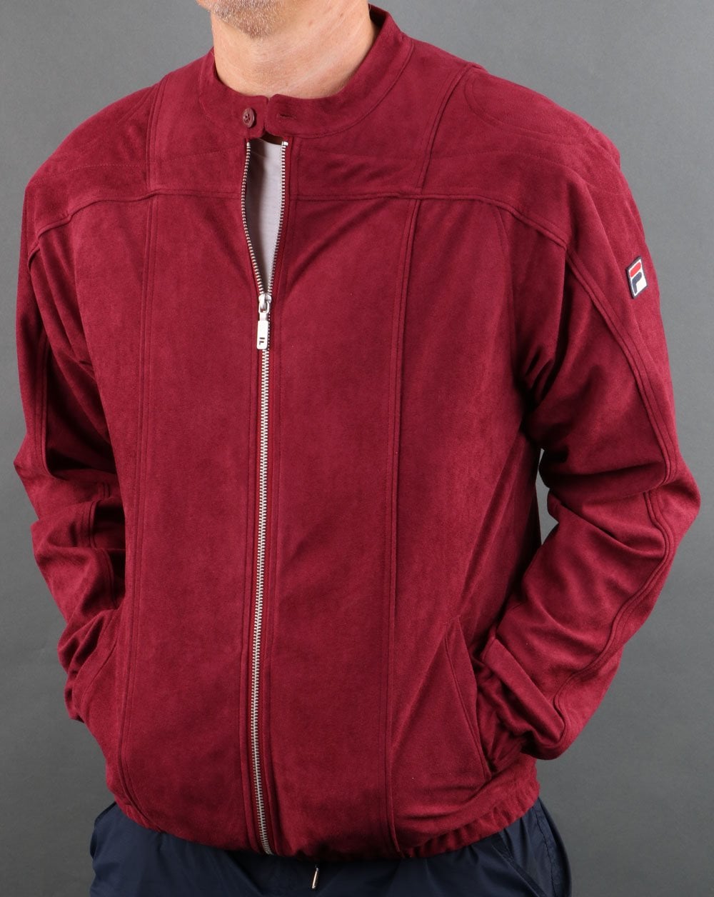 Fila Vintage – Terrinda Mk3 – Trainingsjacke in dunklem Burgunderrot