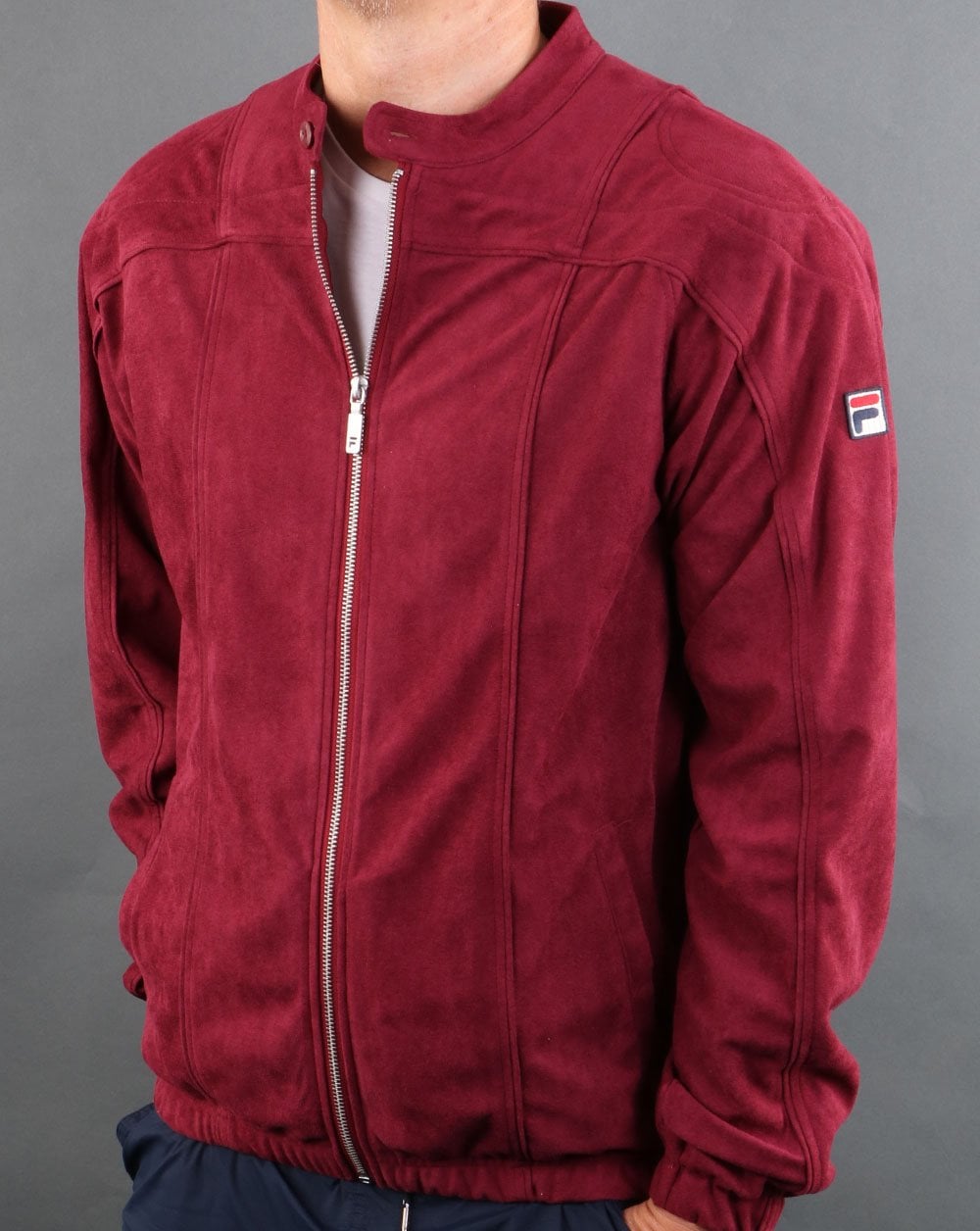 Fila Vintage – Terrinda Mk3 – Trainingsjacke in dunklem Burgunderrot
