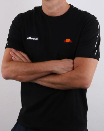 Ellesse – T-Shirt mit Taping in Schwarz