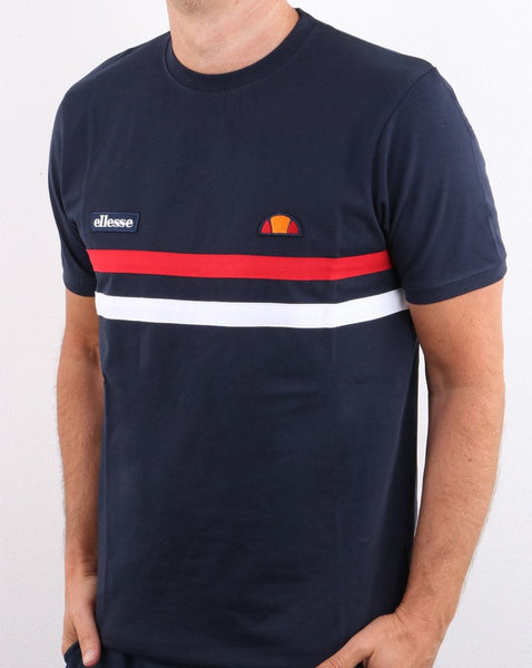 Ellesse Two Stripe T Shirt Navy