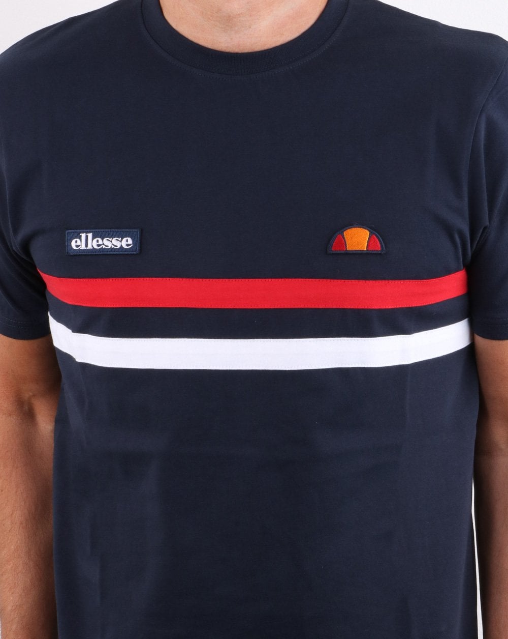 Ellesse Two Stripe T Shirt Navy