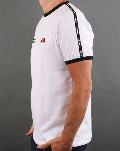 Ellesse – T-Shirt mit Taping in Weiß