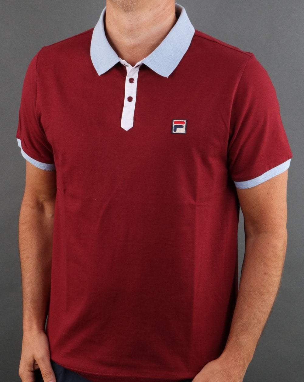 Fila Vintage Panatta Poloshirt Weinrot