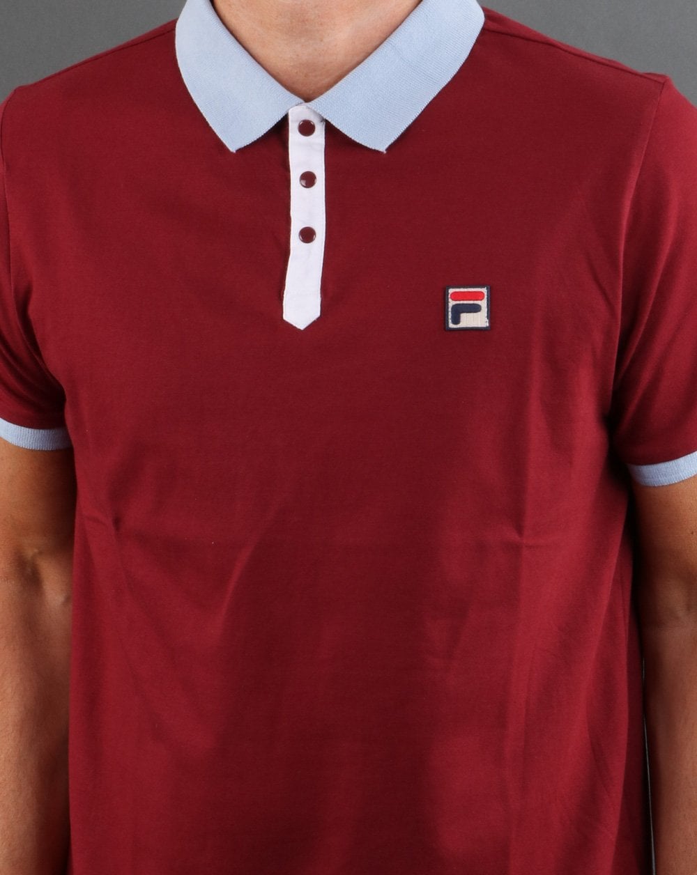 Fila Vintage Panatta Poloshirt Weinrot