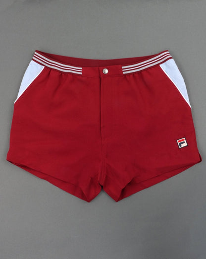 Fila Vintage High Tide 4 Shorts Weinrot/Himmelblau