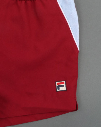 Fila Vintage High Tide 4 Shorts Weinrot/Himmelblau