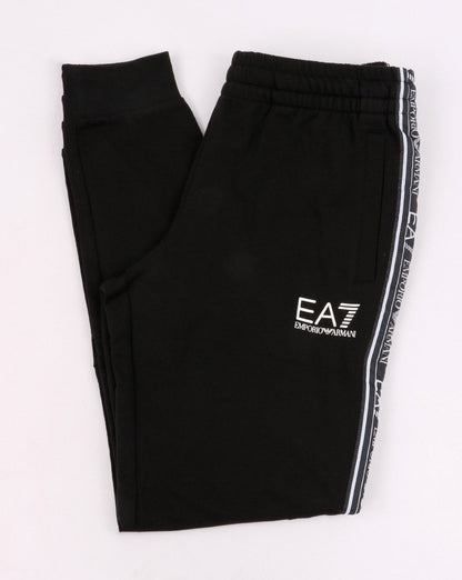 Emporio Armani – EA7 – Schwarze Trainingshose mit Zierstreifen