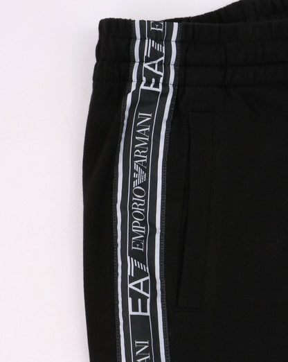 Emporio Armani – EA7 – Schwarze Trainingshose mit Zierstreifen