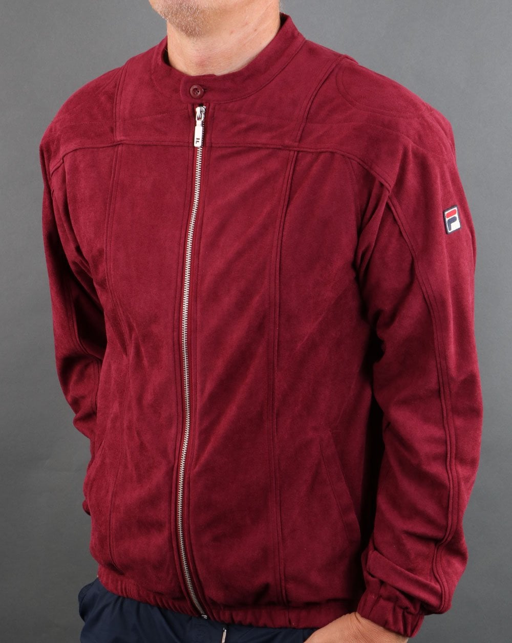 Fila Vintage – Terrinda Mk3 – Trainingsjacke in dunklem Burgunderrot