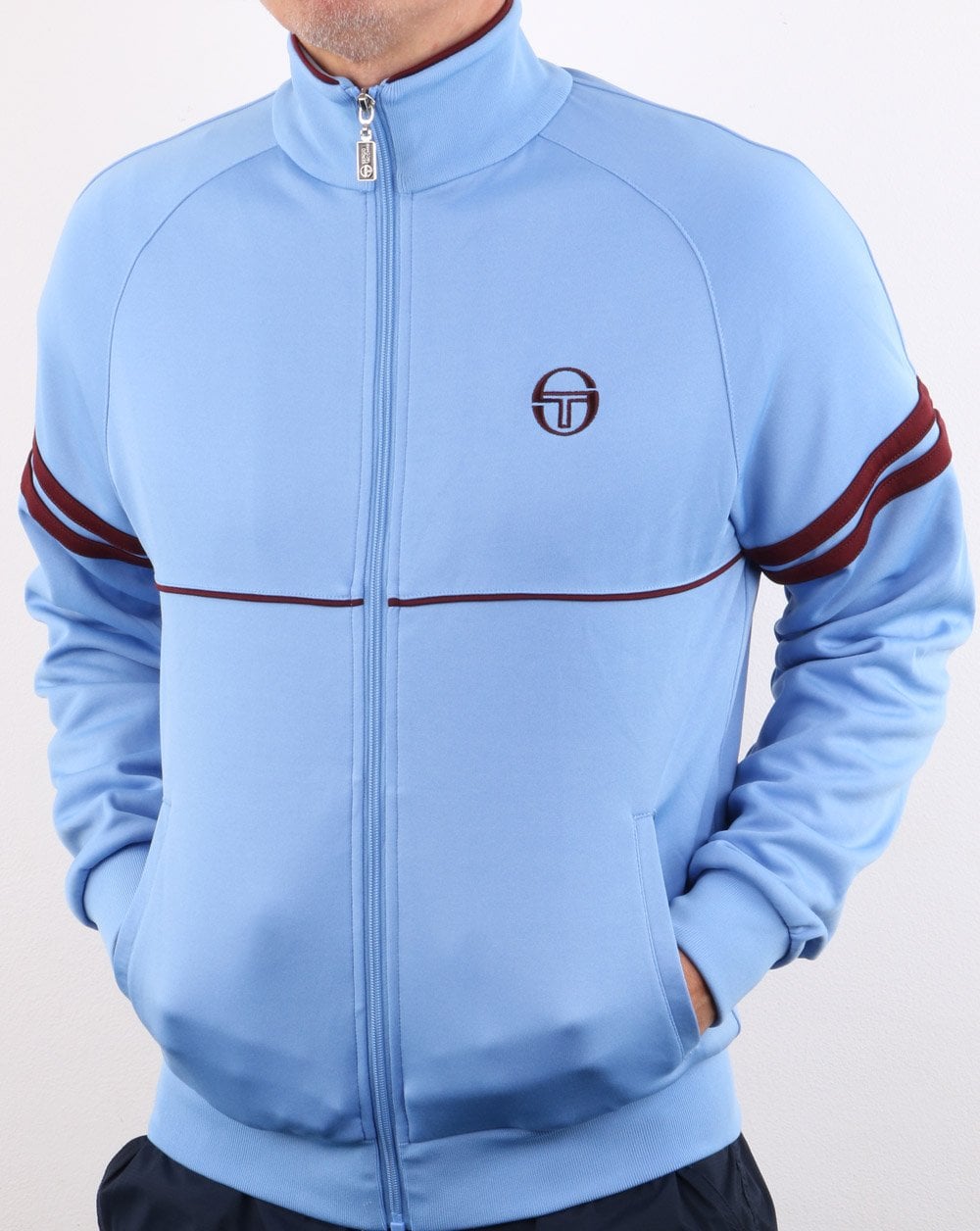 Sergio Tacchini Star Track Top Himmelblau/Burgund
