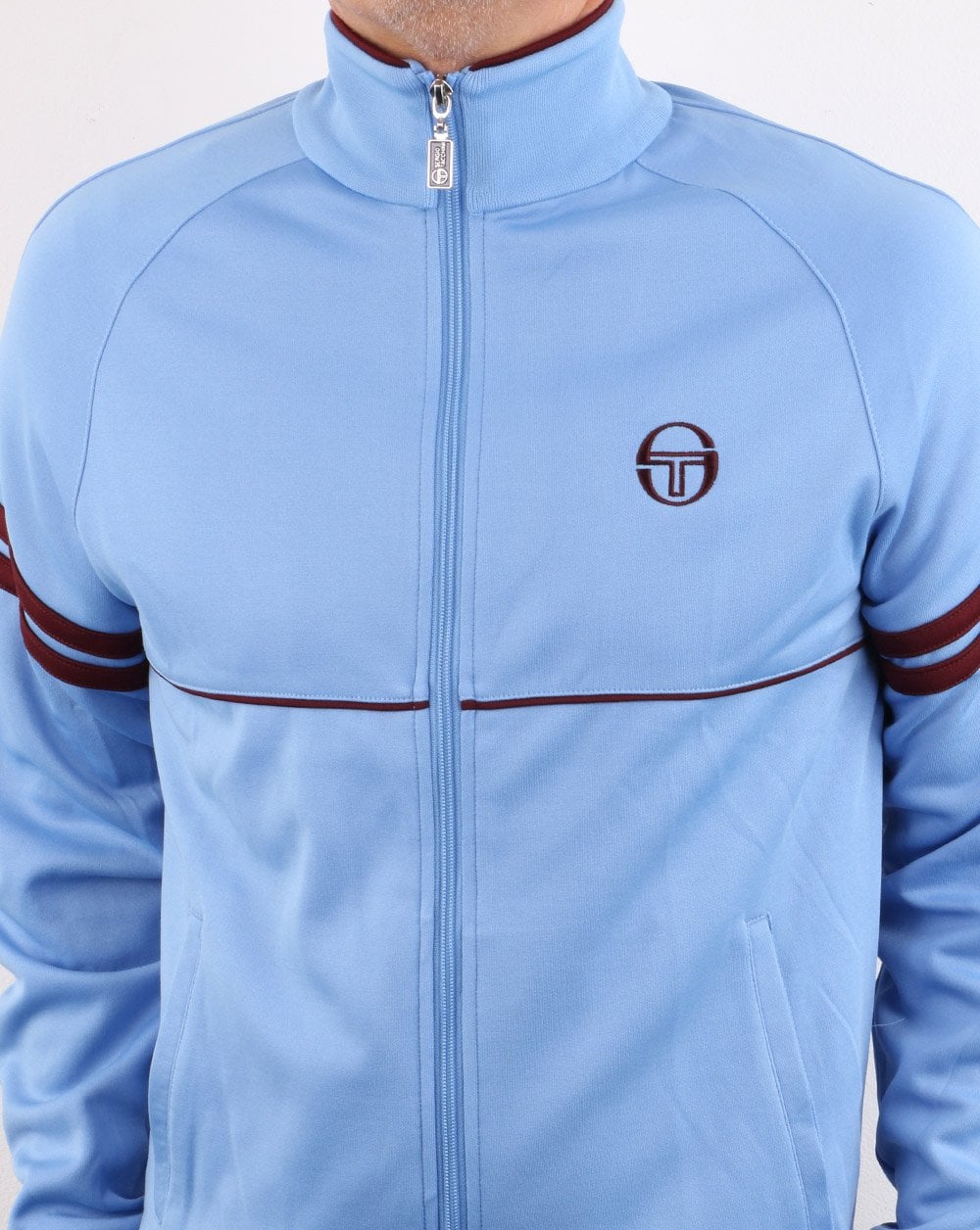Sergio Tacchini Star Track Top Himmelblau/Burgund