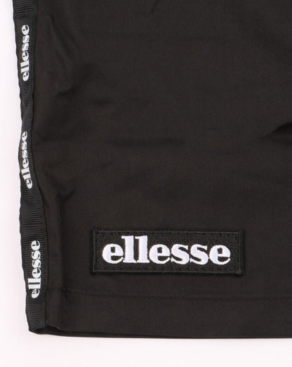 Ellesse – Badeshorts mit Zierband in Schwarz