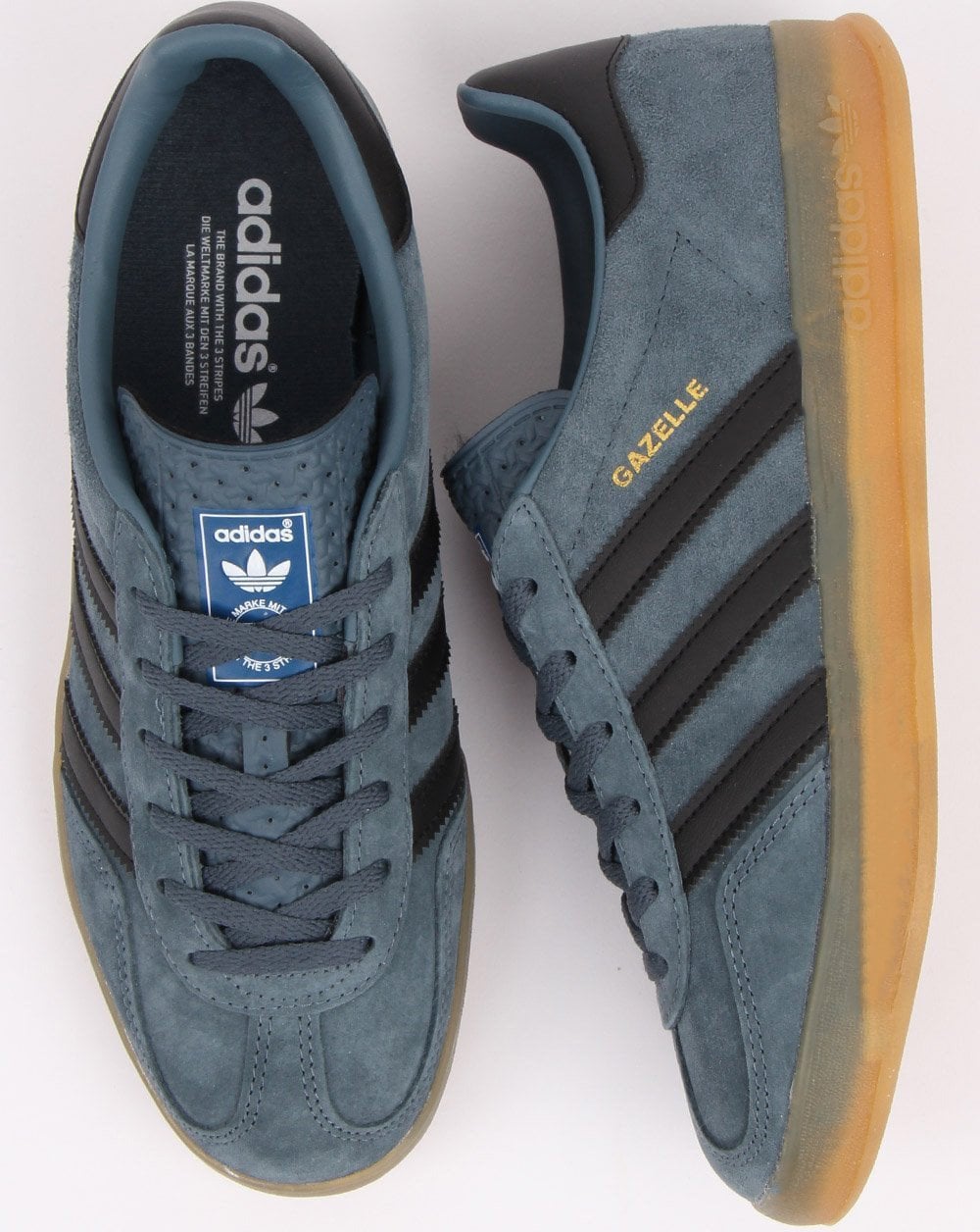 Adidas Gazelle Indoor-Sneaker grau/schwarz
