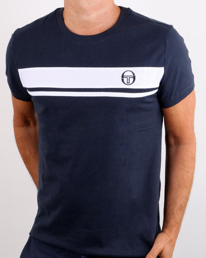Sergio Tacchini Masters T-Shirt Marineblau/Weiß