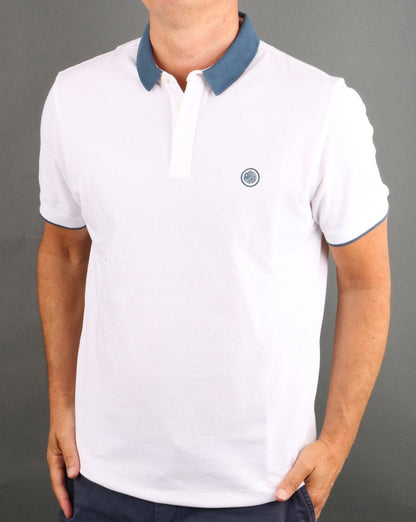 Pretty Green Tadwick Poloshirt Weiß