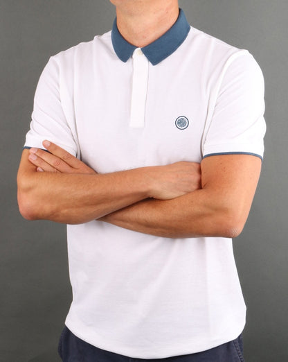 Pretty Green Tadwick Poloshirt Weiß