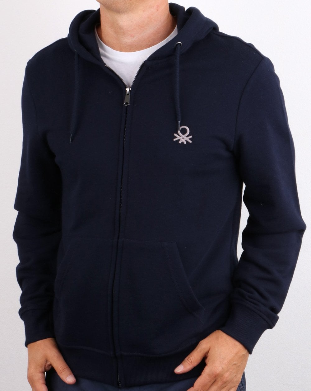 Benetton Hoodie Marineblau