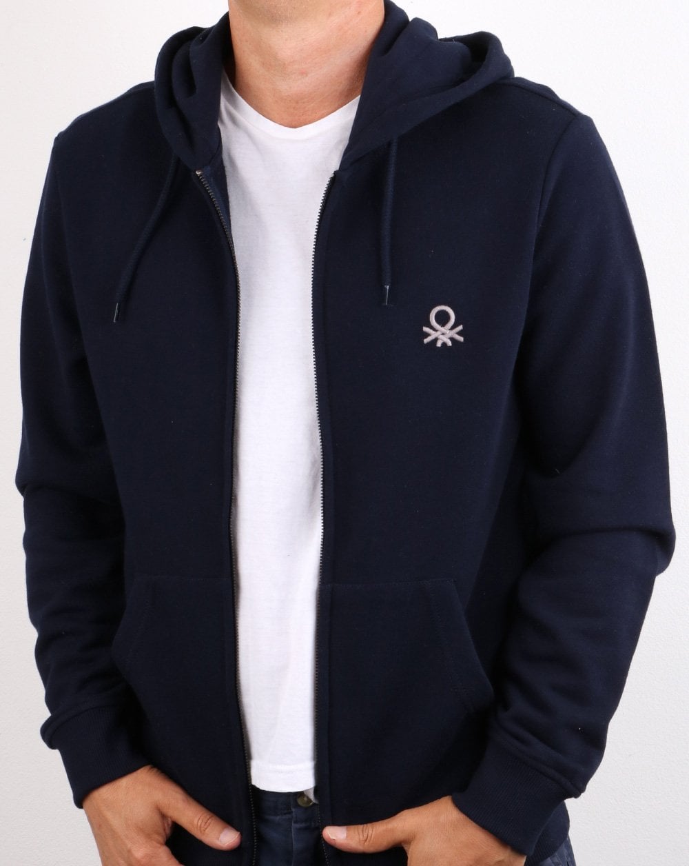 Benetton Hoodie Marineblau