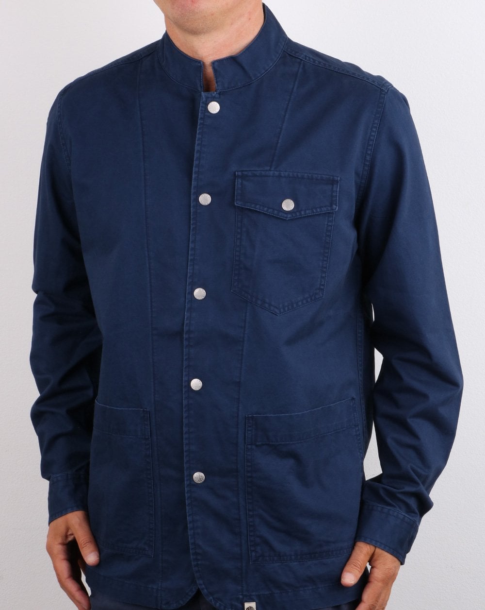 Pretty Green Creed Überhemd Marineblau