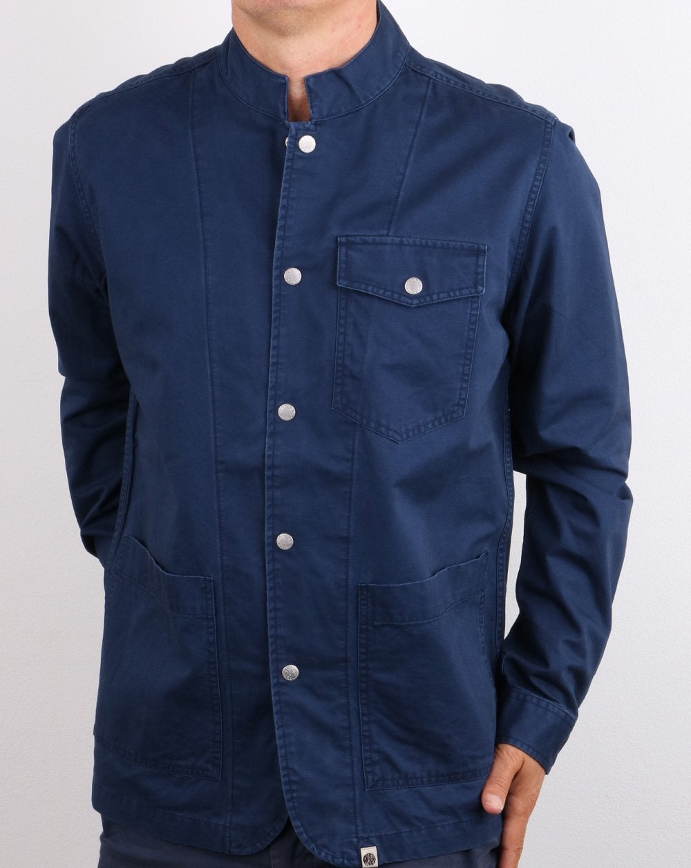 Pretty Green Creed Overshirt Navy