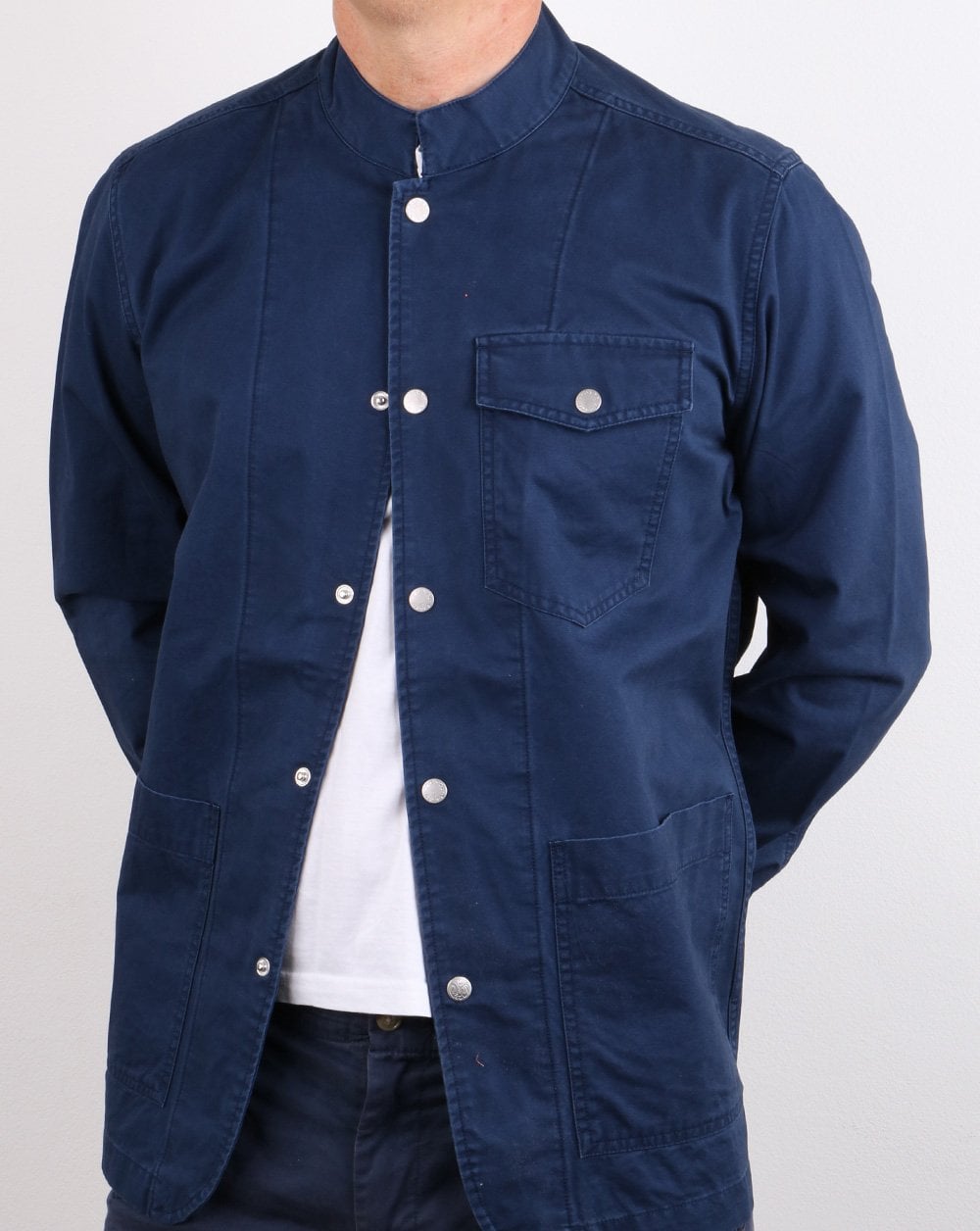 Pretty Green Creed Overshirt Navy