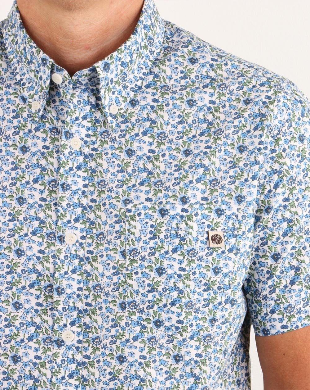 Pretty Green Ava Print Hemd Blau