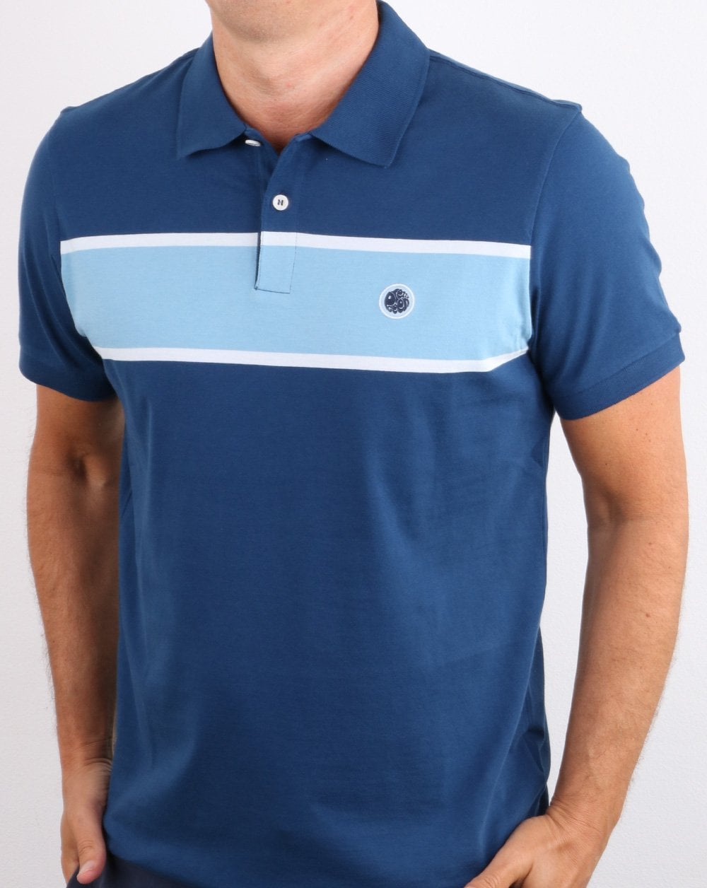 Pretty Green Lloyd Poloshirt Blau
