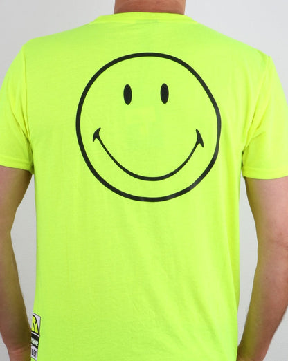 Ellesse – Smiley-T-Shirt in Neongelb