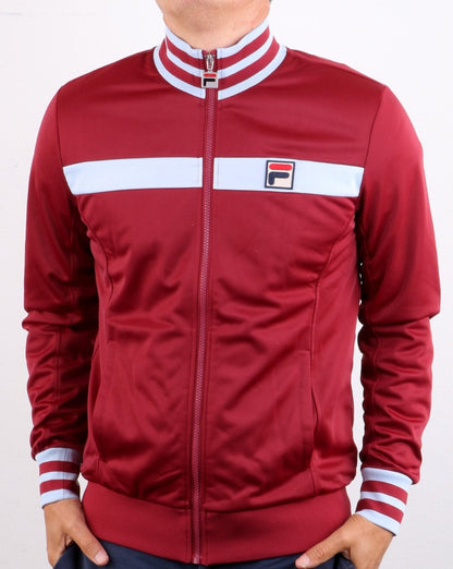 Fila Vintage Clint Trainingsjacke Weinrot/Himmelblau