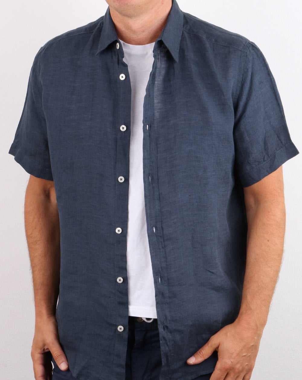 Benetton Short Sleeve Shirt Navy