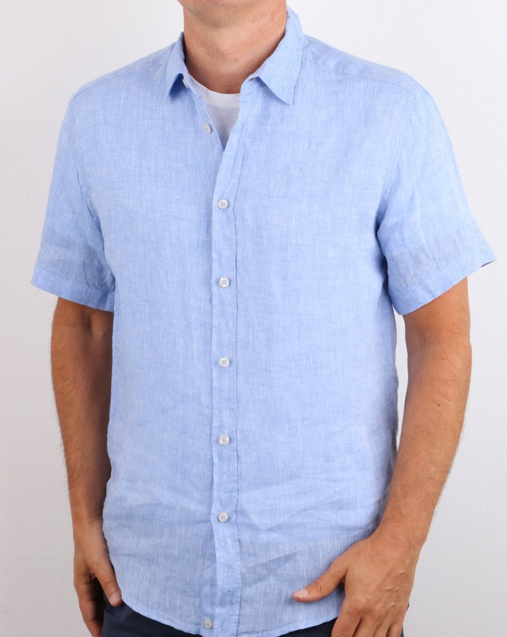 Benetton Kurzarmhemd Blau