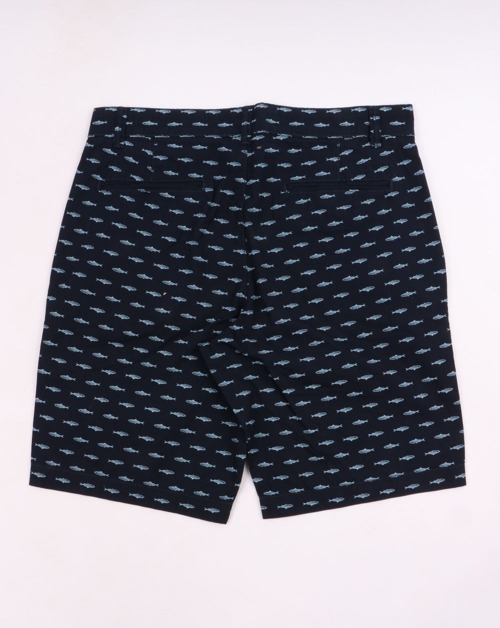 Benetton Pattern Chino Shorts Navy