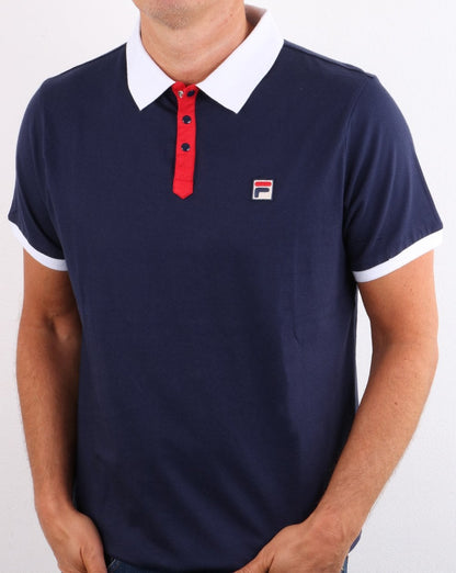 Fila Vintage Panatta Poloshirt Marineblau