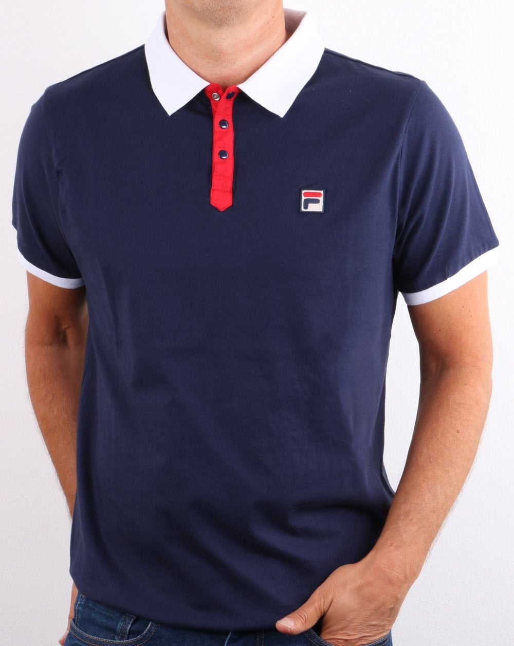 Fila Vintage Panatta Poloshirt Marineblau
