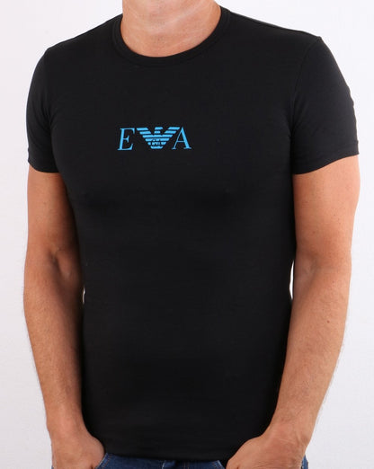 Emporio Armani T-Shirt mit Monogramm Schwarz