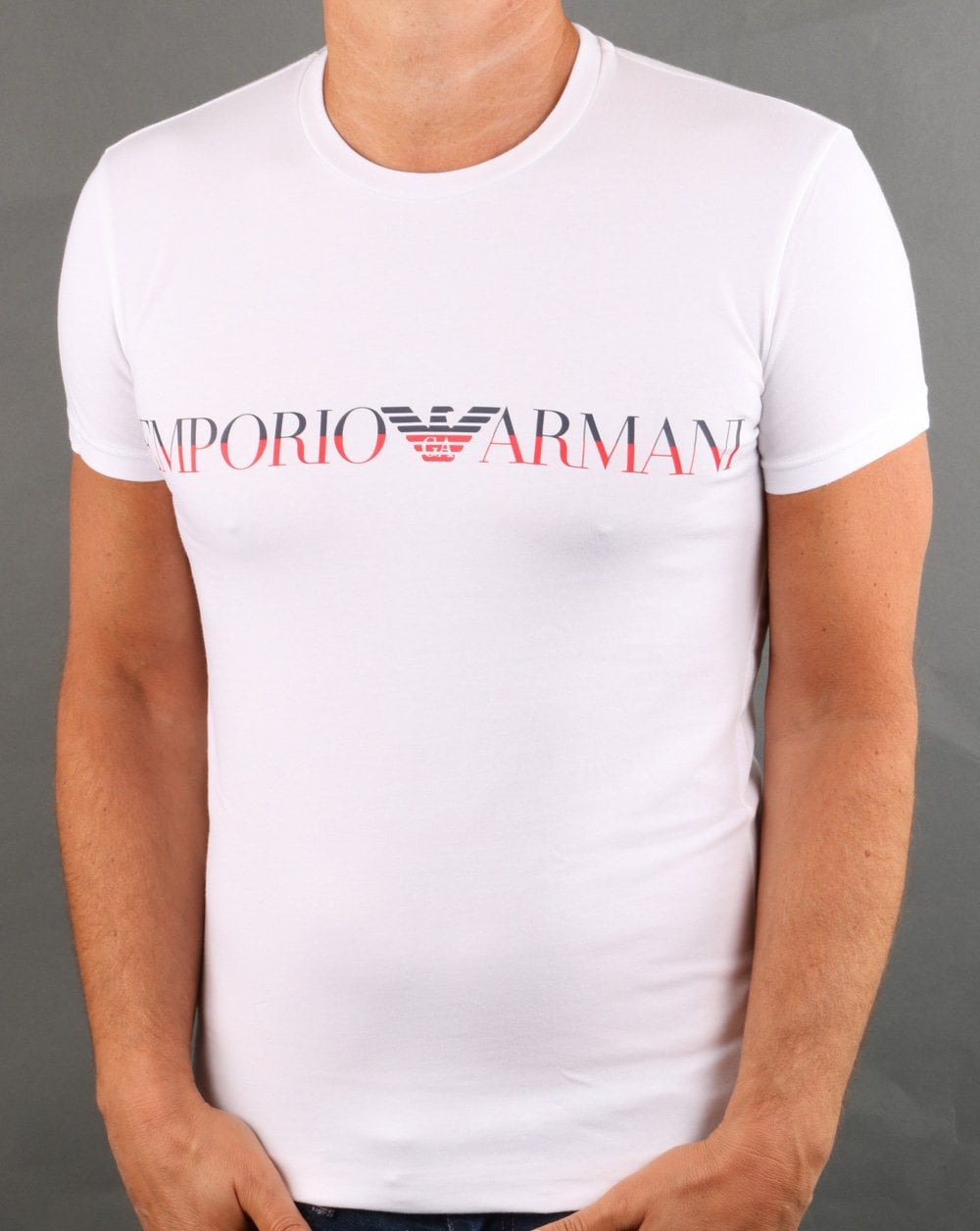 Emporio Armani Fashion Loungewear-T-Shirt mit Taillenbund in Weiß