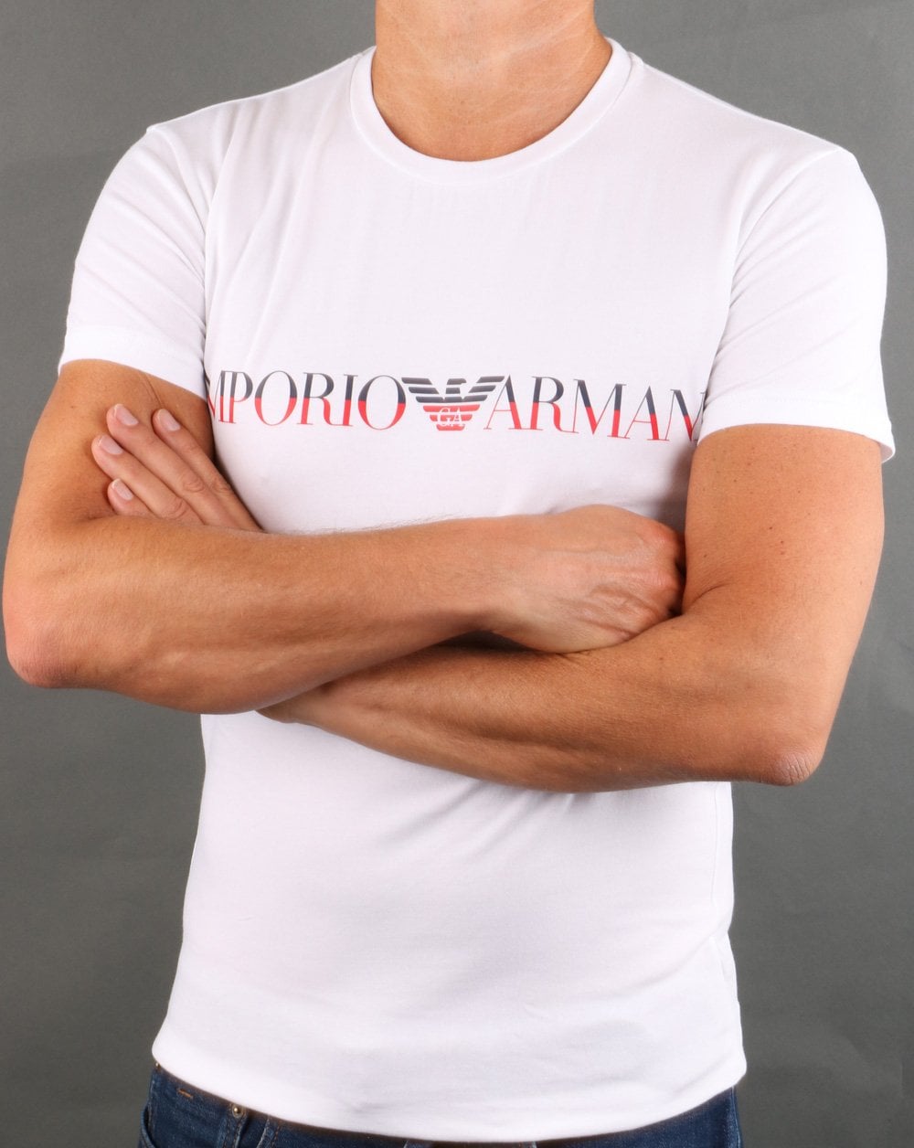 Emporio Armani Fashion Loungewear-T-Shirt mit Taillenbund in Weiß