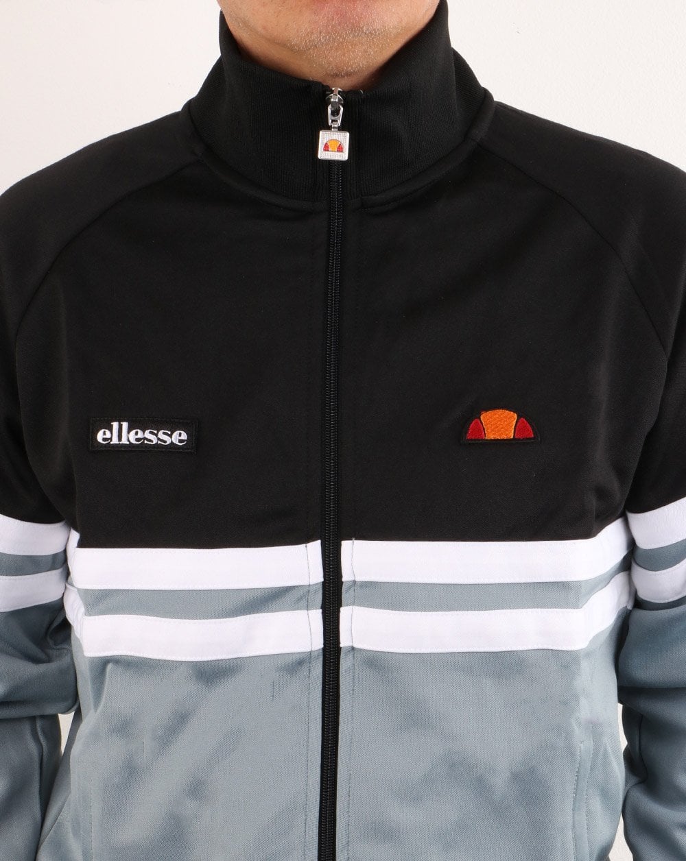 Ellesse Rimini Trainingsjacke Schwarz/Grau/Weiß