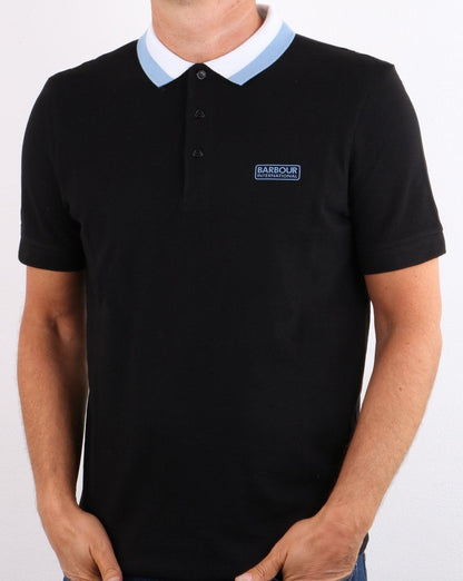 Barbour International Poloshirt Schwarz